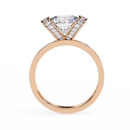3.30 Ct Antique Round Cut Lab Grown Diamond 10K/14K/18K option  Minimalist Wedding Ring - HIGHCARAT DIAMONDS