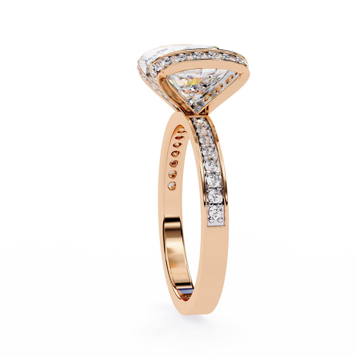 3.30 Ct Antique Round Cut Lab Grown Diamond 10K/14K/18K option  Minimalist Wedding Ring - HIGHCARAT DIAMONDS