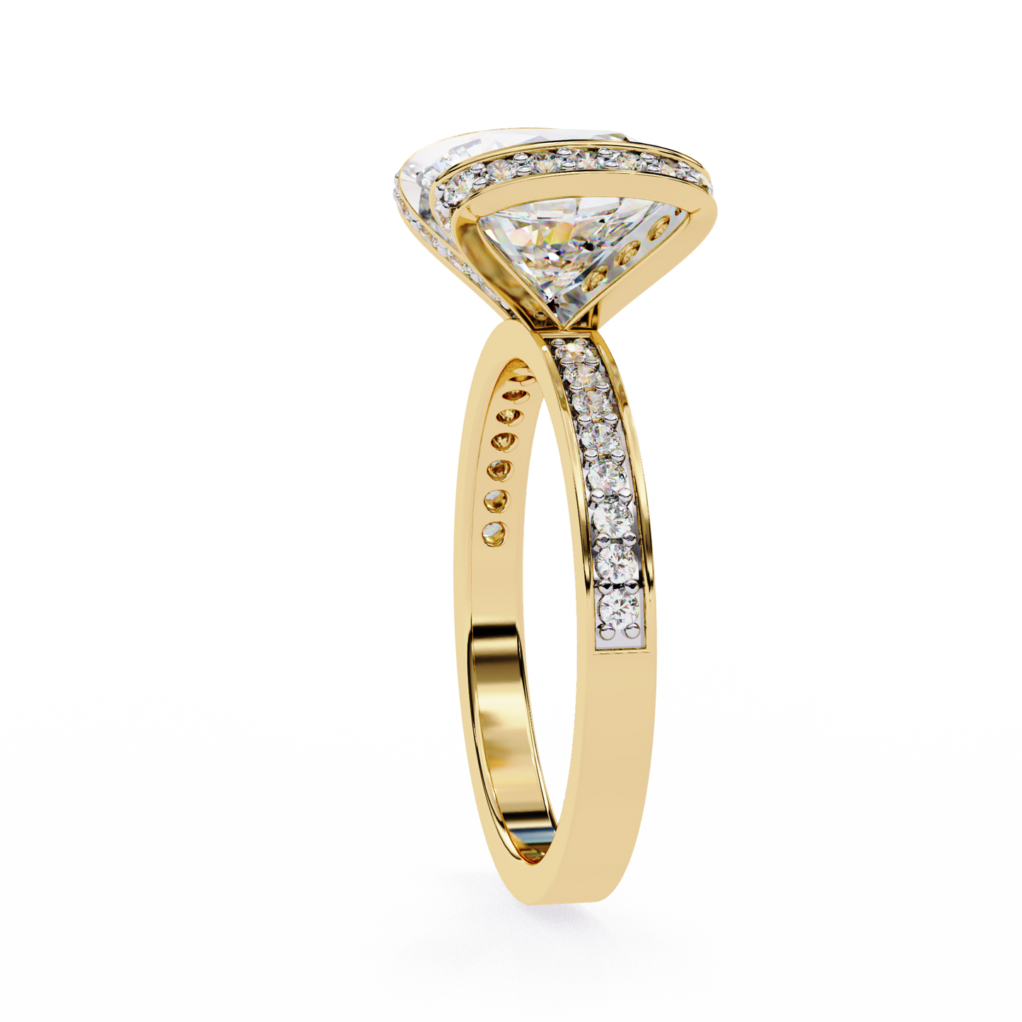 3.30 Ct Antique Round Cut Lab Grown Diamond 10K/14K/18K option  Minimalist Wedding Ring - HIGHCARAT DIAMONDS