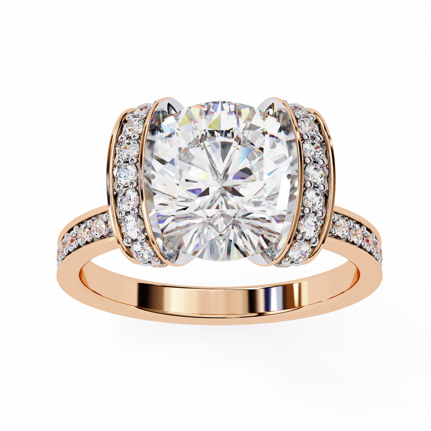 3.30 Ct Antique Round Cut Lab Grown Diamond 10K/14K/18K option  Minimalist Wedding Ring - HIGHCARAT DIAMONDS