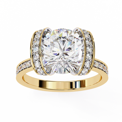 3.30 Ct Antique Round Cut Lab Grown Diamond 10K/14K/18K option  Minimalist Wedding Ring - HIGHCARAT DIAMONDS