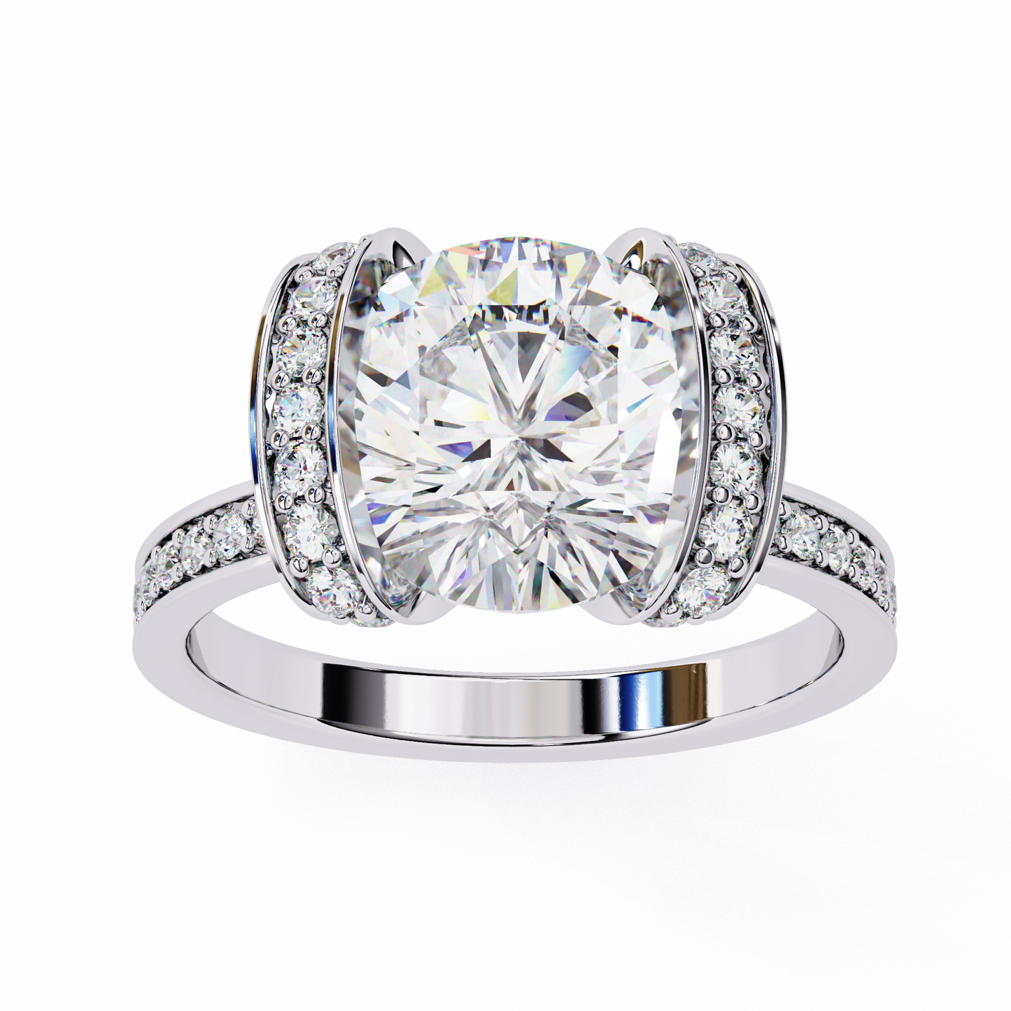 3.30 Ct Antique Round Cut Lab Grown Diamond 10K/14K/18K option  Minimalist Wedding Ring - HIGHCARAT DIAMONDS