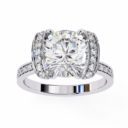 3.30 Ct Antique Round Cut Lab Grown Diamond 10K/14K/18K option  Minimalist Wedding Ring - HIGHCARAT DIAMONDS
