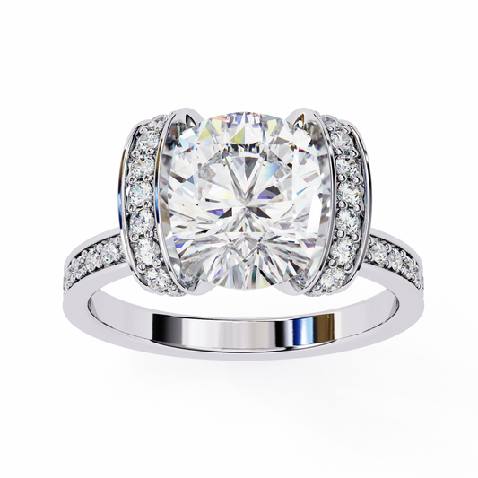 3.30 Ct Antique Round Cut Lab Grown Diamond 10K/14K/18K option  Minimalist Wedding Ring - HIGHCARAT DIAMONDS