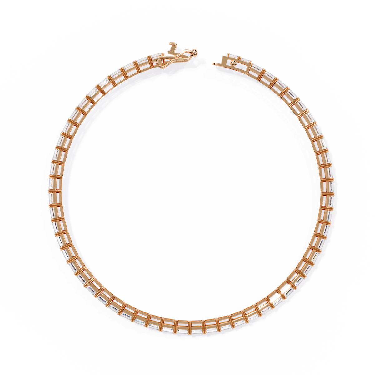 3.53Ct Emerald Cut Top Grade Lab Grown Diamond Unique Art Deco Dainty Engagement Tennis Bracelet Gift For Her - HIGHCARAT DIAMONDS
