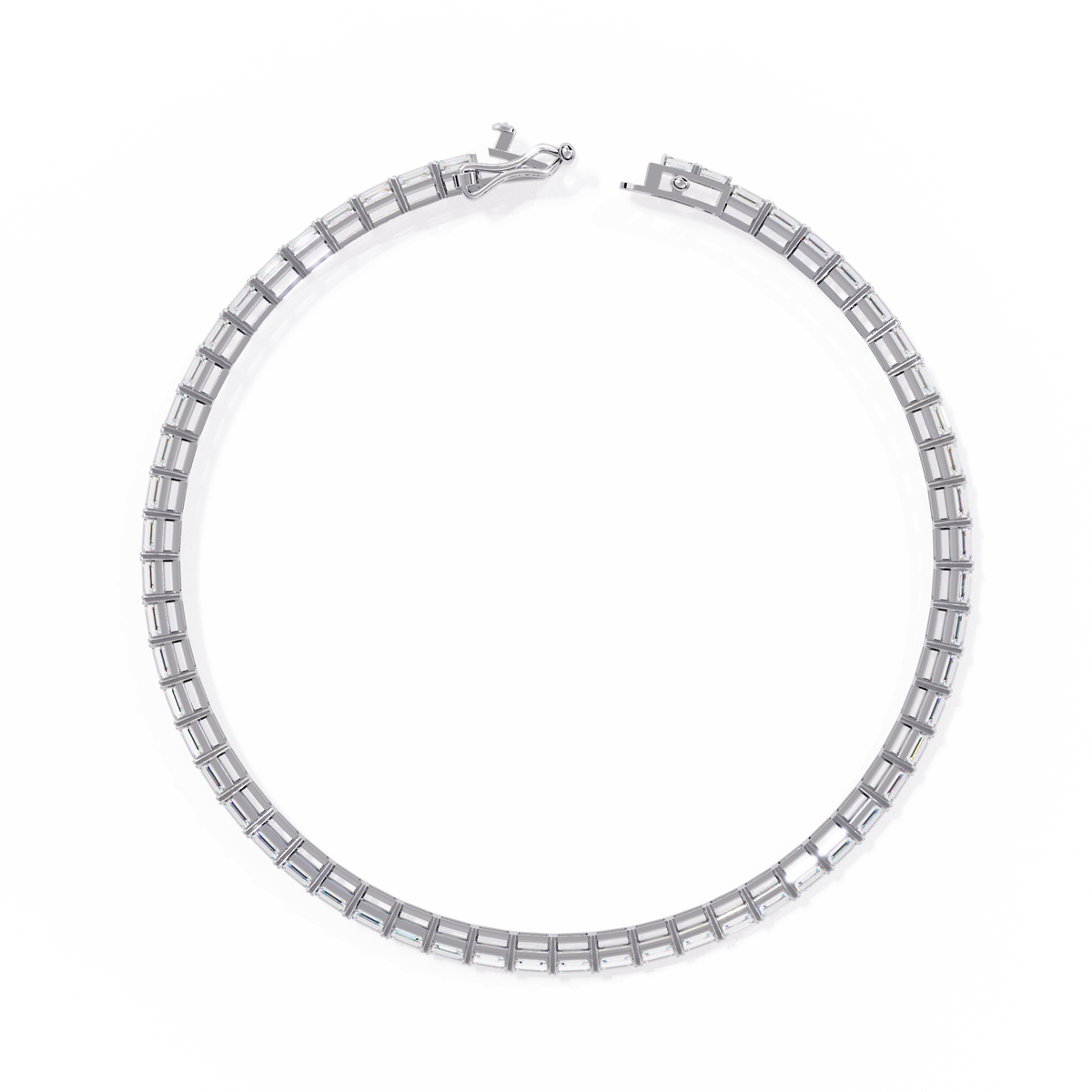 3.53Ct Emerald Cut Top Grade Lab Grown Diamond Unique Art Deco Dainty Engagement Tennis Bracelet Gift For Her - HIGHCARAT DIAMONDS