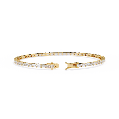 3.53Ct Emerald Cut Top Grade Lab Grown Diamond Unique Art Deco Dainty Engagement Tennis Bracelet Gift For Her - HIGHCARAT DIAMONDS