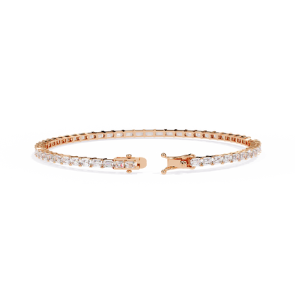 3.53Ct Emerald Cut Top Grade Lab Grown Diamond Unique Art Deco Dainty Engagement Tennis Bracelet Gift For Her - HIGHCARAT DIAMONDS