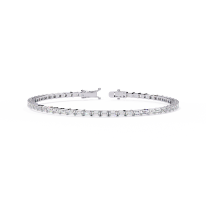 3.53Ct Emerald Cut Top Grade Lab Grown Diamond Unique Art Deco Dainty Engagement Tennis Bracelet Gift For Her - HIGHCARAT DIAMONDS