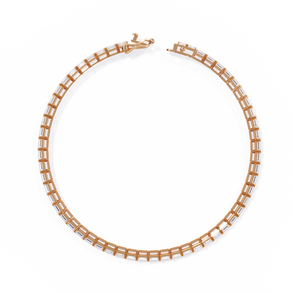 3.53Ct Emerald Cut Top Grade Lab Grown Diamond Unique Art Deco Dainty Engagement Tennis Bracelet Gift For Her - HIGHCARAT DIAMONDS