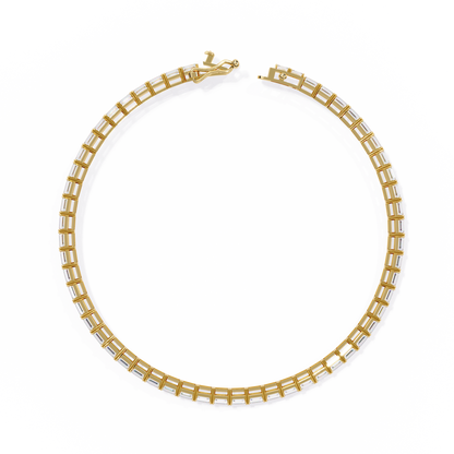 3.53Ct Emerald Cut Top Grade Lab Grown Diamond Unique Art Deco Dainty Engagement Tennis Bracelet Gift For Her - HIGHCARAT DIAMONDS