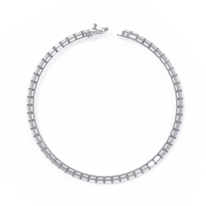 3.53Ct Emerald Cut Top Grade Lab Grown Diamond Unique Art Deco Dainty Engagement Tennis Bracelet Gift For Her - HIGHCARAT DIAMONDS