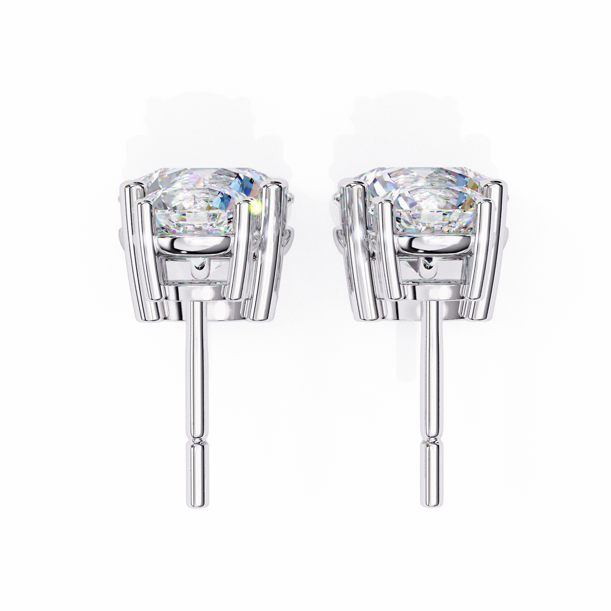 3.73Ct Round Cut Top Grade Lab Grown Diamond Elegant Dainty Classic Vintage Prong Set Drop Wedding Earring For Women's - HIGHCARAT DIAMONDS