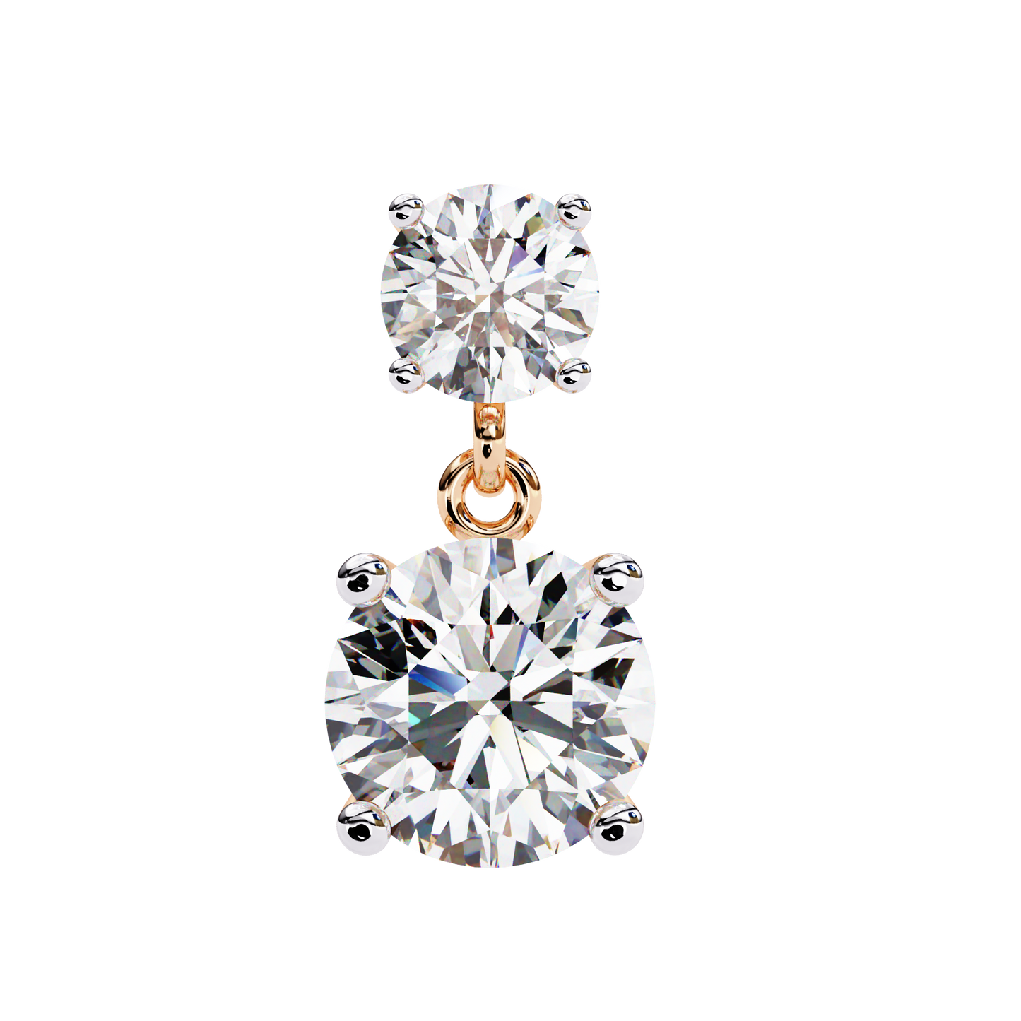 3.73Ct Round Cut Top Grade Lab Grown Diamond Elegant Dainty Classic Vintage Prong Set Drop Wedding Earring For Women's - HIGHCARAT DIAMONDS