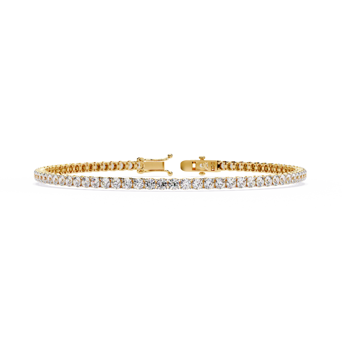3.89Ct Round Cut Lab Grown & Natural Diamond Classic Minimalist Stackable Dainty Party Wear Tennis Bracelet for Gift - HIGHCARAT DIAMONDS