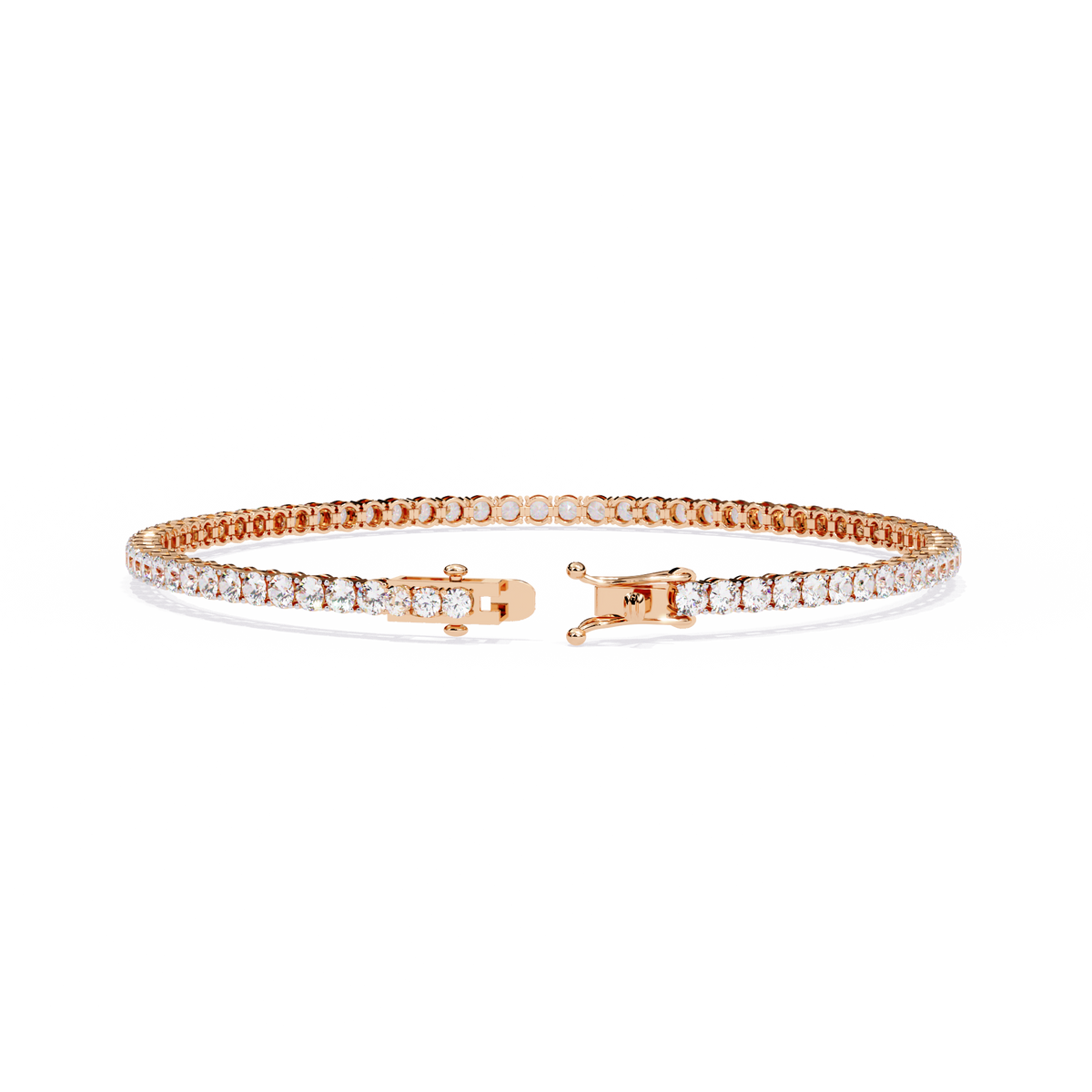 3.89Ct Round Cut Lab Grown & Natural Diamond Classic Minimalist Stackable Dainty Party Wear Tennis Bracelet for Gift - HIGHCARAT DIAMONDS