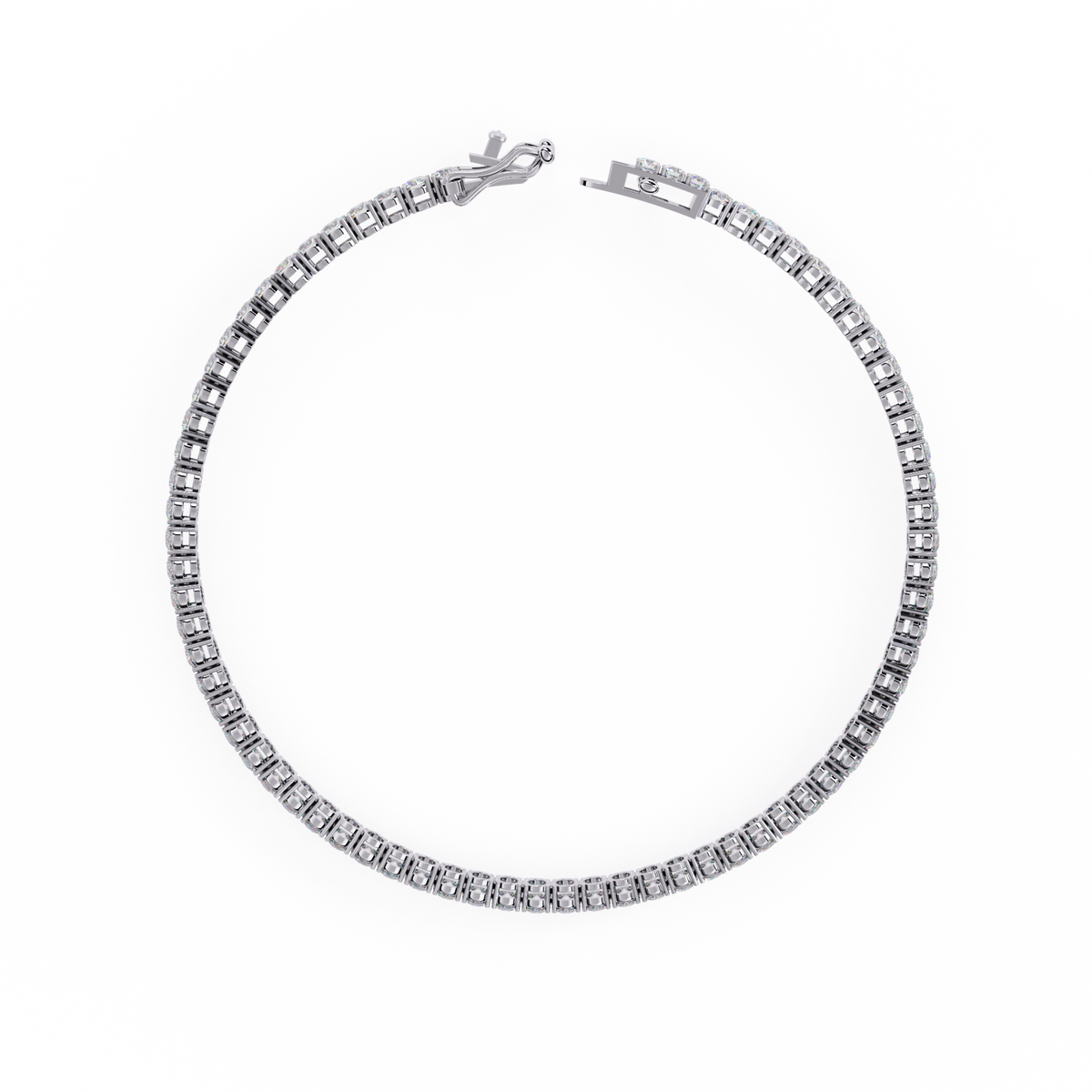 3.89Ct Round Cut Lab Grown & Natural Diamond Classic Minimalist Stackable Dainty Party Wear Tennis Bracelet for Gift - HIGHCARAT DIAMONDS