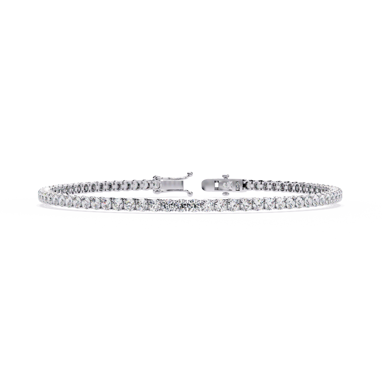 3.89Ct Round Cut Lab Grown & Natural Diamond Classic Minimalist Stackable Dainty Party Wear Tennis Bracelet for Gift - HIGHCARAT DIAMONDS