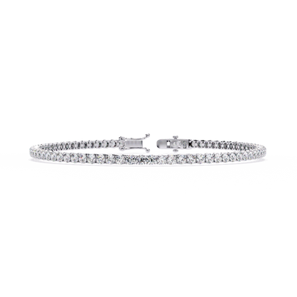 3.89Ct Round Cut Lab Grown & Natural Diamond Classic Minimalist Stackable Dainty Party Wear Tennis Bracelet for Gift - HIGHCARAT DIAMONDS
