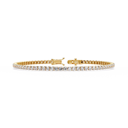3.89Ct Round Cut Lab Grown & Natural Diamond Classic Minimalist Stackable Dainty Party Wear Tennis Bracelet for Gift - HIGHCARAT DIAMONDS