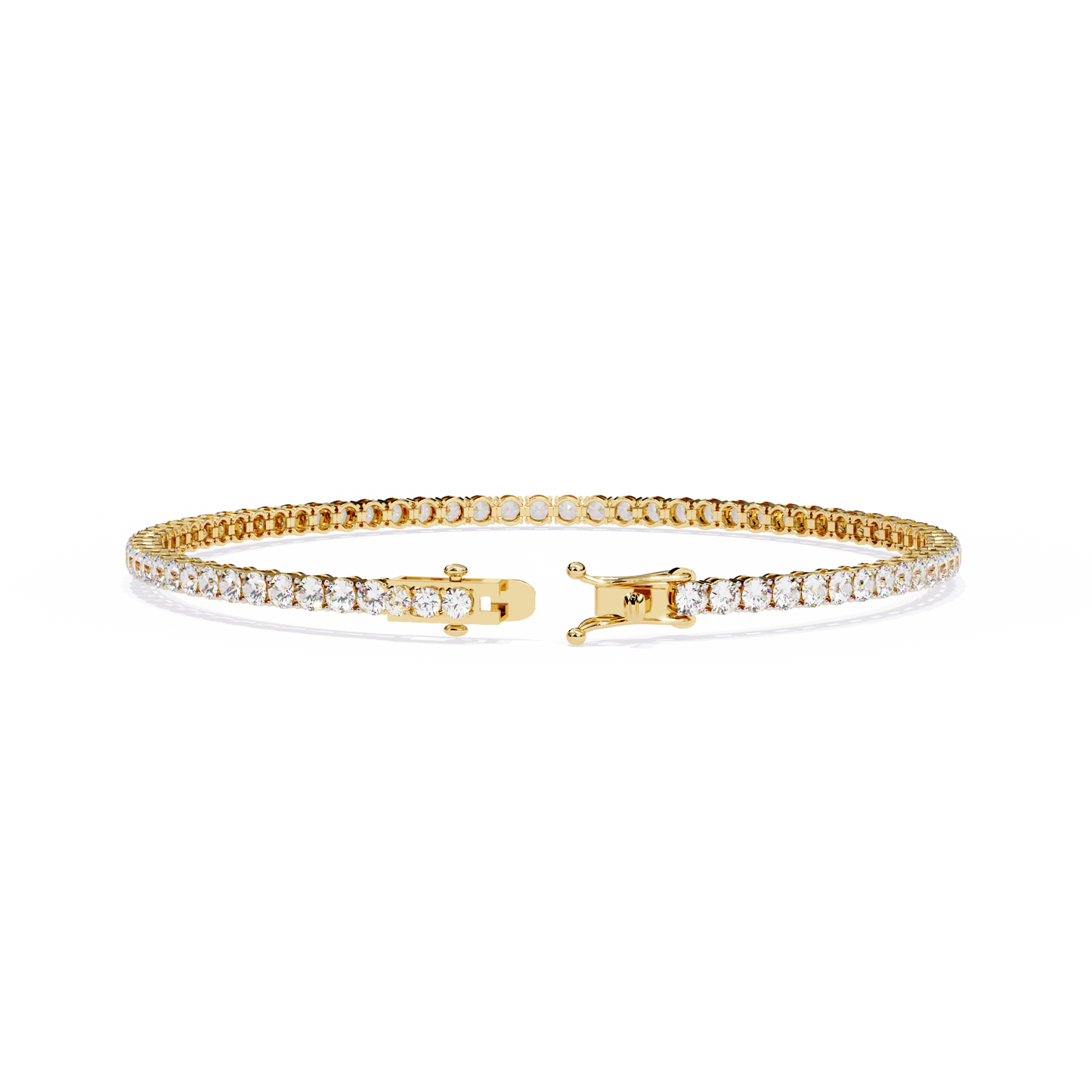 3.89Ct Round Cut Lab Grown & Natural Diamond Classic Minimalist Stackable Dainty Party Wear Tennis Bracelet for Gift - HIGHCARAT DIAMONDS