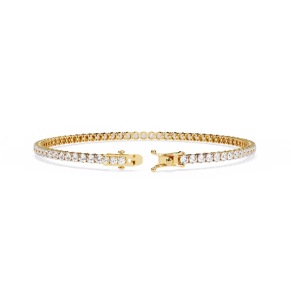 3.89Ct Round Cut Lab Grown & Natural Diamond Classic Minimalist Stackable Dainty Party Wear Tennis Bracelet for Gift - HIGHCARAT DIAMONDS