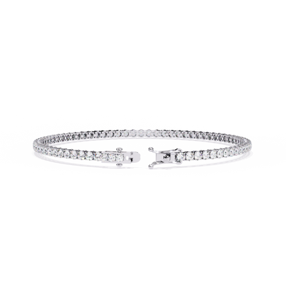 3.89Ct Round Cut Lab Grown & Natural Diamond Classic Minimalist Stackable Dainty Party Wear Tennis Bracelet for Gift - HIGHCARAT DIAMONDS