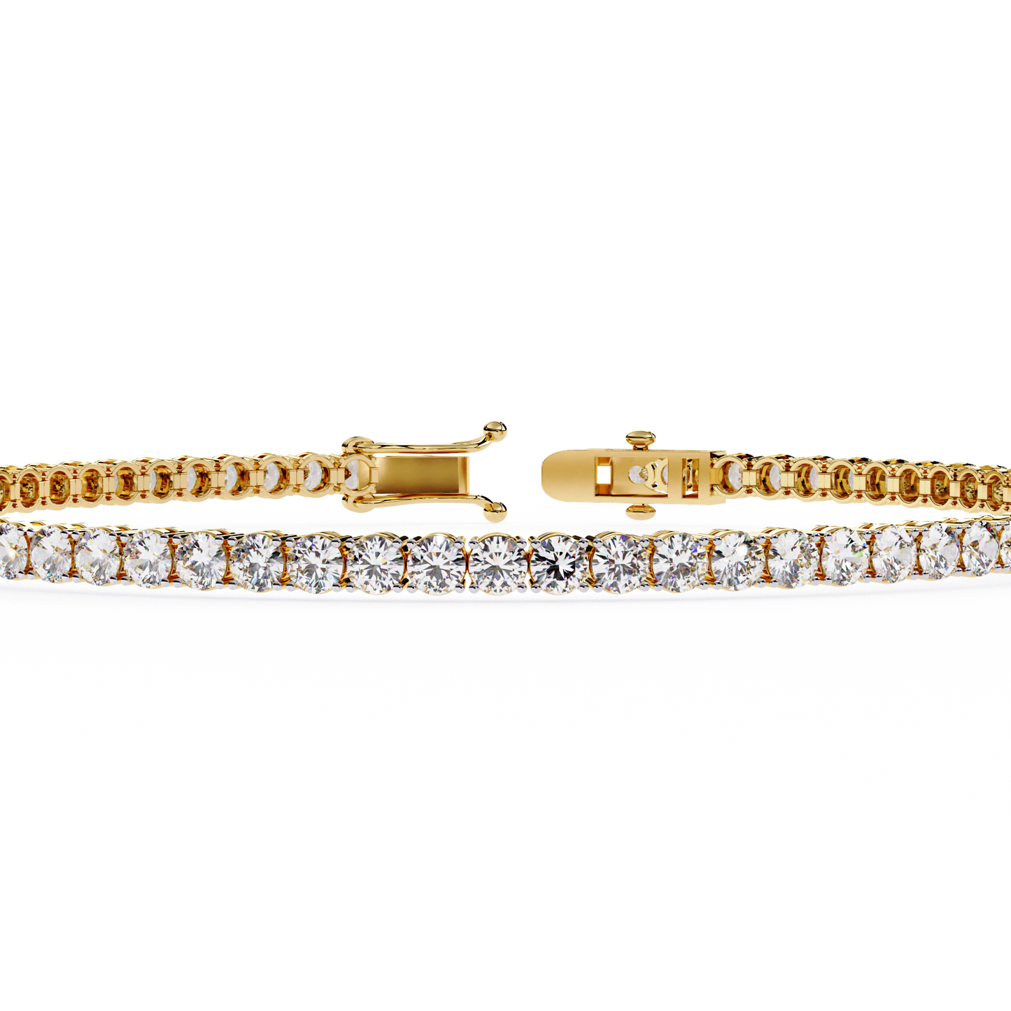 3.89Ct Round Cut Lab Grown & Natural Diamond Classic Minimalist Stackable Dainty Party Wear Tennis Bracelet for Gift - HIGHCARAT DIAMONDS