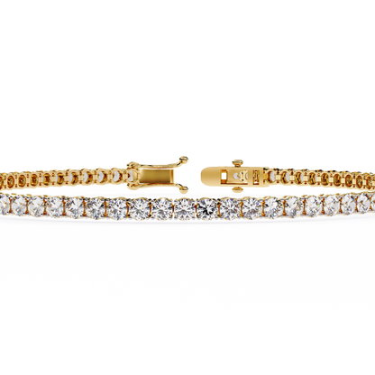 3.89Ct Round Cut Lab Grown & Natural Diamond Classic Minimalist Stackable Dainty Party Wear Tennis Bracelet for Gift - HIGHCARAT DIAMONDS
