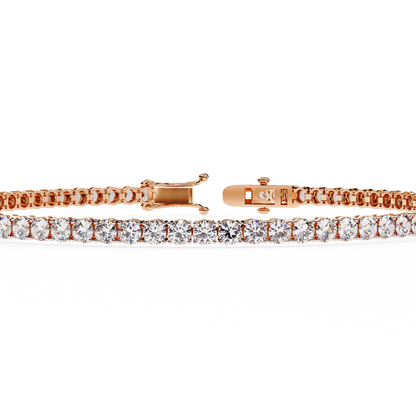 3.89Ct Round Cut Lab Grown & Natural Diamond Classic Minimalist Stackable Dainty Party Wear Tennis Bracelet for Gift - HIGHCARAT DIAMONDS