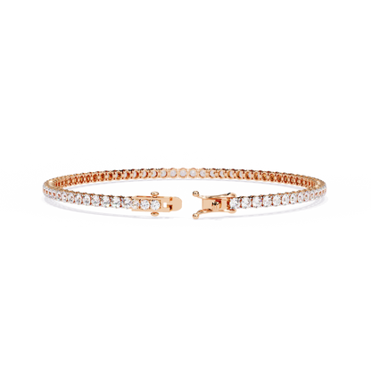 3.89Ct Round Cut Lab Grown & Natural Diamond Classic Minimalist Stackable Dainty Party Wear Tennis Bracelet for Gift - HIGHCARAT DIAMONDS