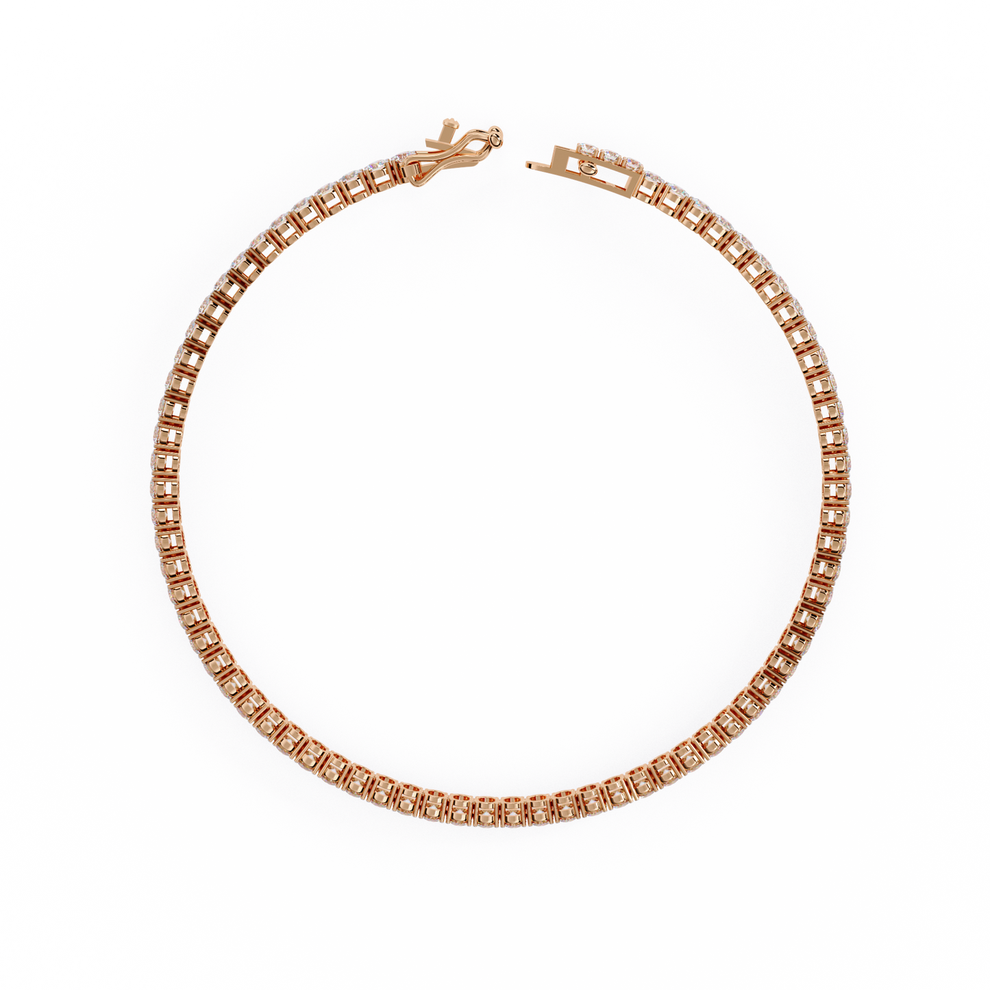 3.89Ct Round Cut Lab Grown & Natural Diamond Classic Minimalist Stackable Dainty Party Wear Tennis Bracelet for Gift - HIGHCARAT DIAMONDS