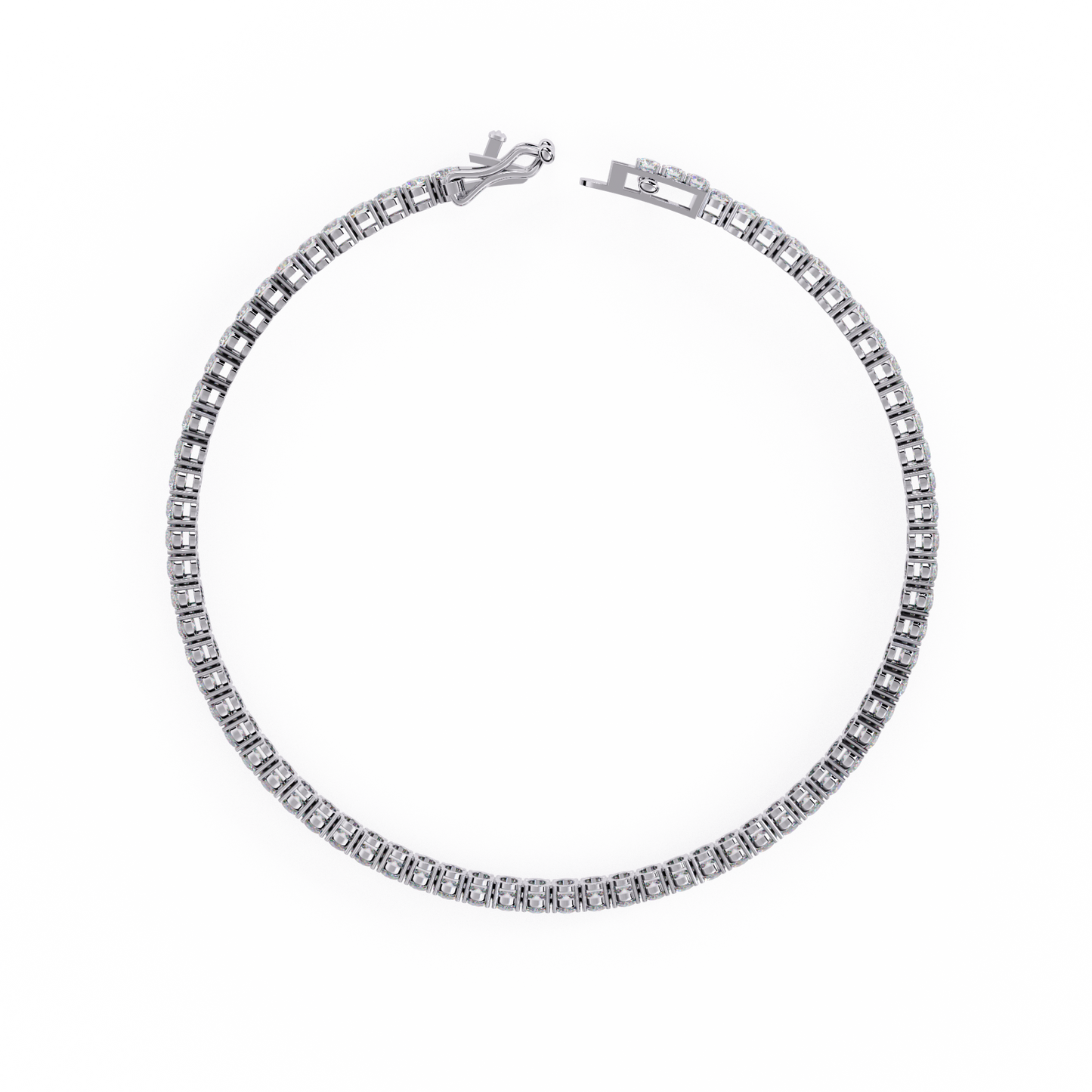 3.89Ct Round Cut Lab Grown & Natural Diamond Classic Minimalist Stackable Dainty Party Wear Tennis Bracelet for Gift - HIGHCARAT DIAMONDS