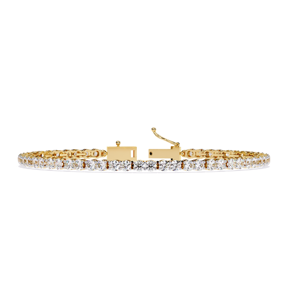 3.98Ct Round Cut Diamond Elegant Channel Set Hand Crafted Bridesmaid Tennis Bracelet Gift for Women's - HIGHCARAT DIAMONDS
