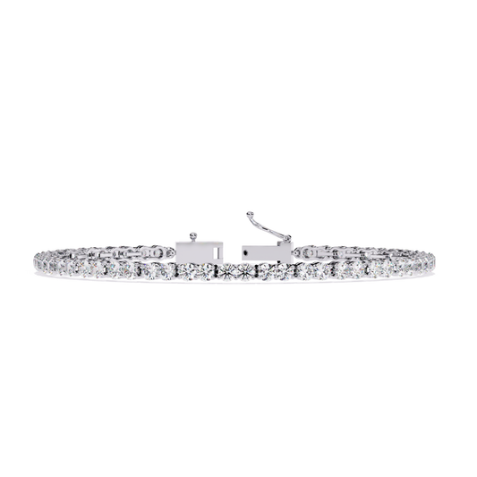 3.98Ct Round Cut Diamond Elegant Channel Set Hand Crafted Bridesmaid Tennis Bracelet Gift for Women's - HIGHCARAT DIAMONDS