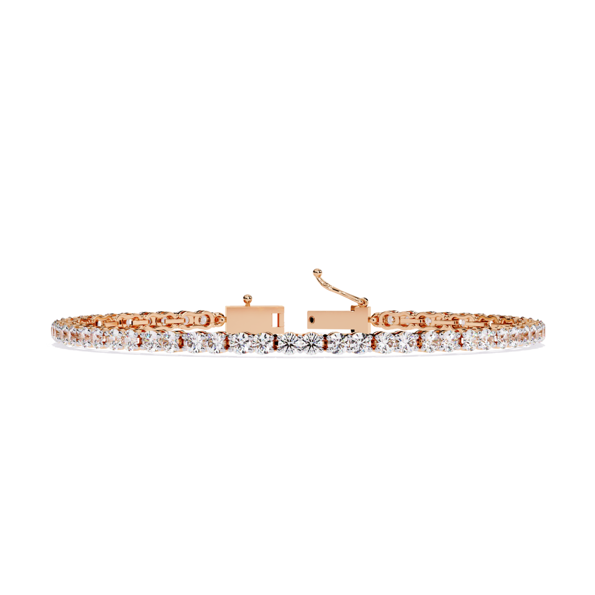 3.98Ct Round Cut Diamond Elegant Channel Set Hand Crafted Bridesmaid Tennis Bracelet Gift for Women's - HIGHCARAT DIAMONDS