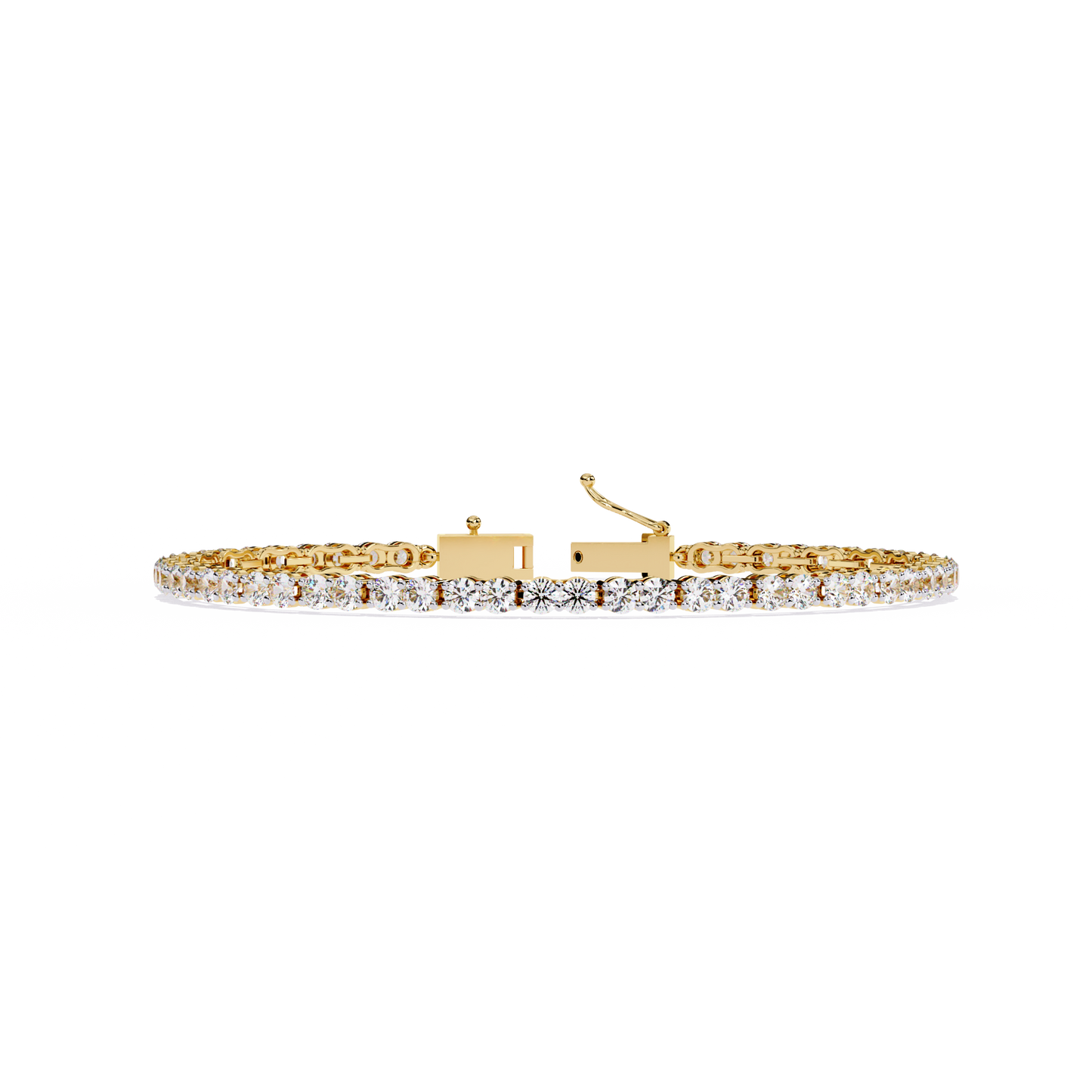3.98Ct Round Cut Diamond Elegant Channel Set Hand Crafted Bridesmaid Tennis Bracelet Gift for Women's - HIGHCARAT DIAMONDS
