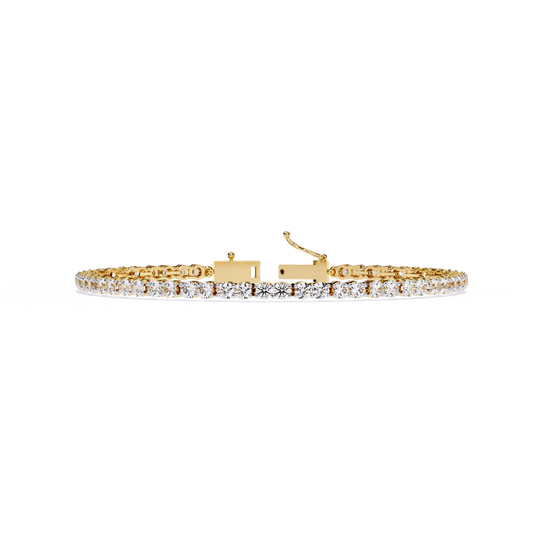3.98Ct Round Cut Diamond Elegant Channel Set Hand Crafted Bridesmaid Tennis Bracelet Gift for Women's - HIGHCARAT DIAMONDS
