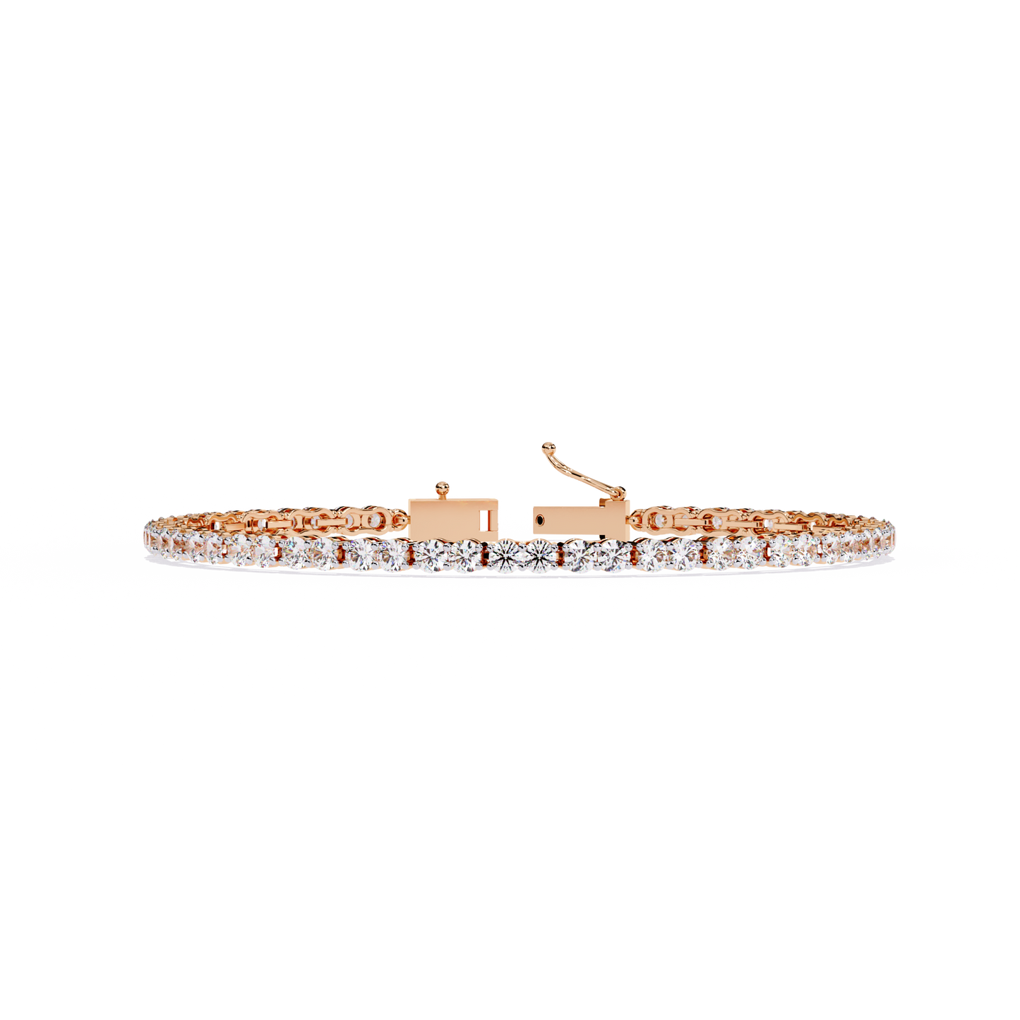 3.98Ct Round Cut Diamond Elegant Channel Set Hand Crafted Bridesmaid Tennis Bracelet Gift for Women's - HIGHCARAT DIAMONDS