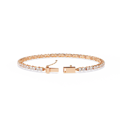 3.98Ct Round Cut Diamond Elegant Channel Set Hand Crafted Bridesmaid Tennis Bracelet Gift for Women's - HIGHCARAT DIAMONDS
