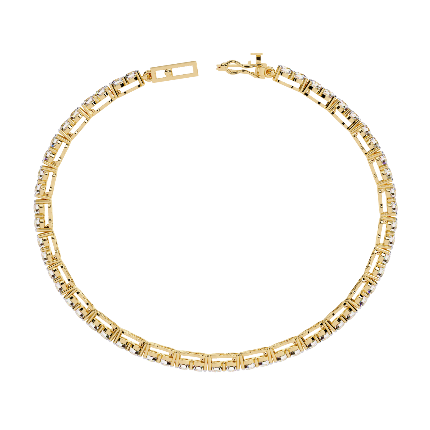 3.98Ct Round Cut Diamond Elegant Channel Set Hand Crafted Bridesmaid Tennis Bracelet Gift for Women's - HIGHCARAT DIAMONDS