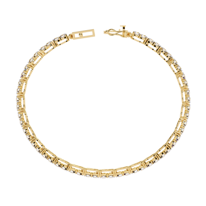 3.98Ct Round Cut Diamond Elegant Channel Set Hand Crafted Bridesmaid Tennis Bracelet Gift for Women's - HIGHCARAT DIAMONDS