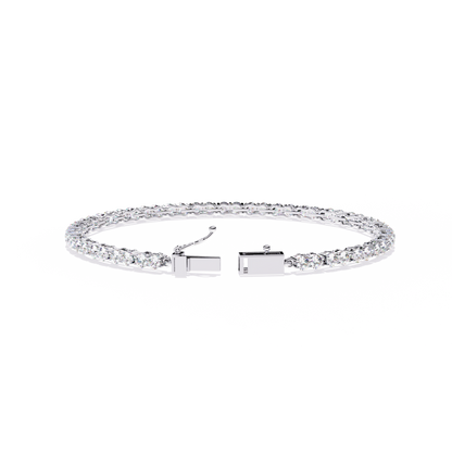 3.98Ct Round Cut Diamond Elegant Channel Set Hand Crafted Bridesmaid Tennis Bracelet Gift for Women's - HIGHCARAT DIAMONDS