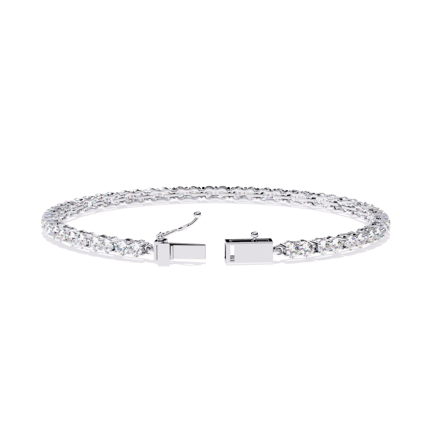 3.98Ct Round Cut Diamond Elegant Channel Set Hand Crafted Bridesmaid Tennis Bracelet Gift for Women's - HIGHCARAT DIAMONDS