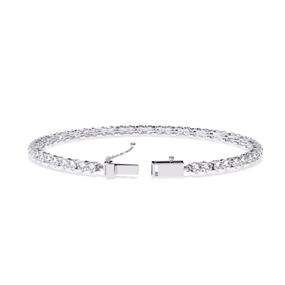 3.98Ct Round Cut Diamond Elegant Channel Set Hand Crafted Bridesmaid Tennis Bracelet Gift for Women's - HIGHCARAT DIAMONDS