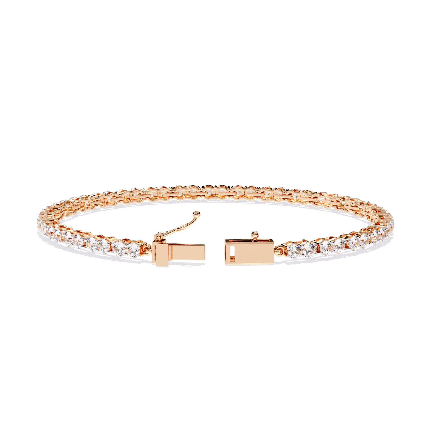 3.98Ct Round Cut Diamond Elegant Channel Set Hand Crafted Bridesmaid Tennis Bracelet Gift for Women's - HIGHCARAT DIAMONDS