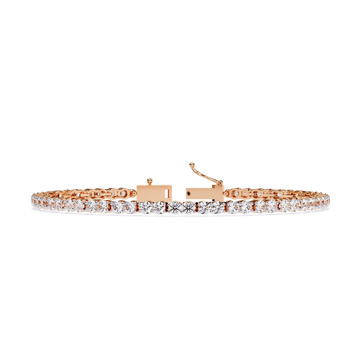 3.98Ct Round Cut Diamond Elegant Channel Set Hand Crafted Bridesmaid Tennis Bracelet Gift for Women's - HIGHCARAT DIAMONDS