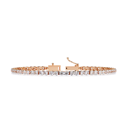 3.98Ct Round Cut Diamond Elegant Channel Set Hand Crafted Bridesmaid Tennis Bracelet Gift for Women's - HIGHCARAT DIAMONDS