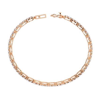 3.98Ct Round Cut Diamond Elegant Channel Set Hand Crafted Bridesmaid Tennis Bracelet Gift for Women's - HIGHCARAT DIAMONDS