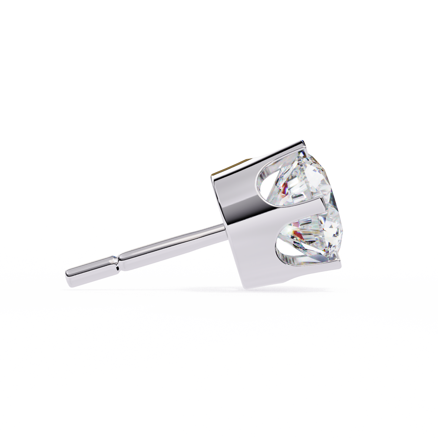 Solitaire 2.57Ct Round Cut Lab Grown Diamond 6 Pave Set Delicate Handmade Vintage Daily Wear Stud Earring